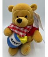 Winnie The Pooh Exclusive Disney Store Mini Bean Bag Picnic Pooh Plush w... - £3.02 GBP