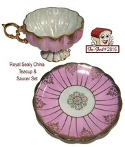 Vintage Royal Sealy China Lusterware Teacup &amp; Saucer Set made in Japan Tea Cup - £39.83 GBP