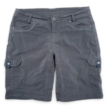 Kuhl Womens 12 Shorts Splash Grey Snap Cargo Pockets Lightweight Breathable UPF - £23.18 GBP