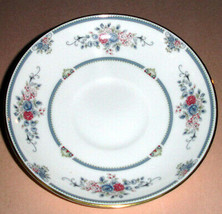 Wedgwood Charlotte Tea Saucer Blue/Gold Made in England 5.75&quot; New - $9.41
