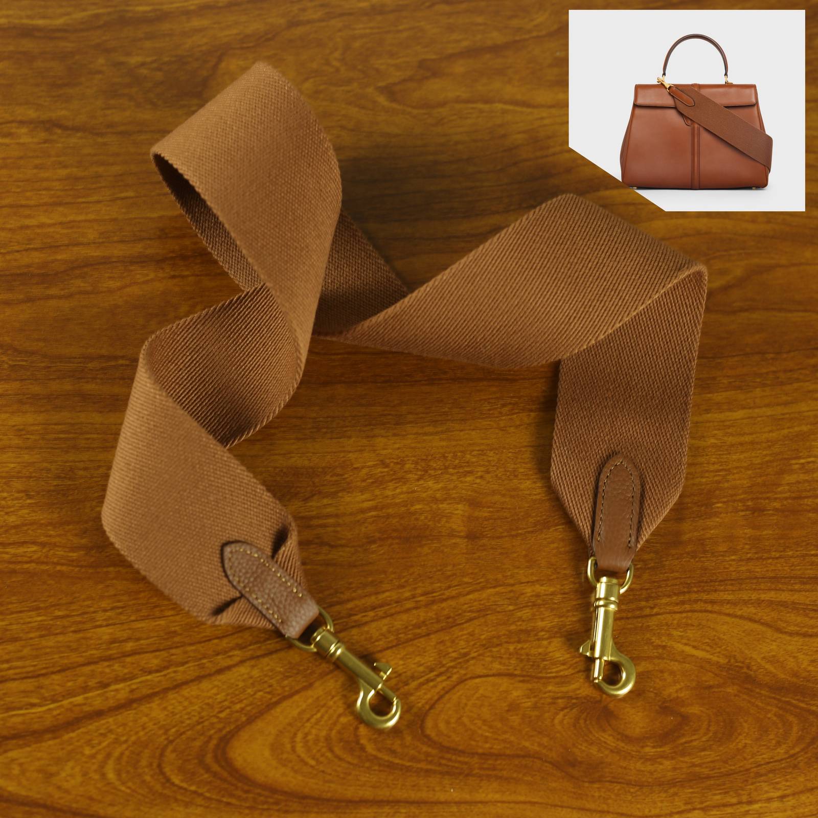 Short Strap in textile and calfskin leather,Shoulder carry,Cross-body carry,Two