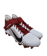 Nike Alpha Menace Pro 2 Mid Football Cleats Men's 11.5 BV3945-106 White Red - $102.84
