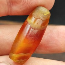 Ancienne perle d&#39;agate yéménite ancienne moyen-orient rouge, jaune - 2 ans - $812.79 MXN