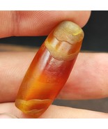 Ancienne perle d&#39;agate yéménite ancienne moyen-orient rouge, jaune - 2 ans - $806.27 MXN