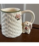Vintage Avon BUNNY Rabbit CREAMER Ceramic Basket Weave Pattern - £5.49 GBP
