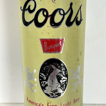 Coors Beer Can Vintage Banquet Flat Top Push Tab Gold 16oz Aluminum Okla... - $10.44