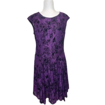 NWT Womens Size 10 Danny and Nicole Floral Lace Flocked Velvet A-Line Dress NEW - £20.50 GBP