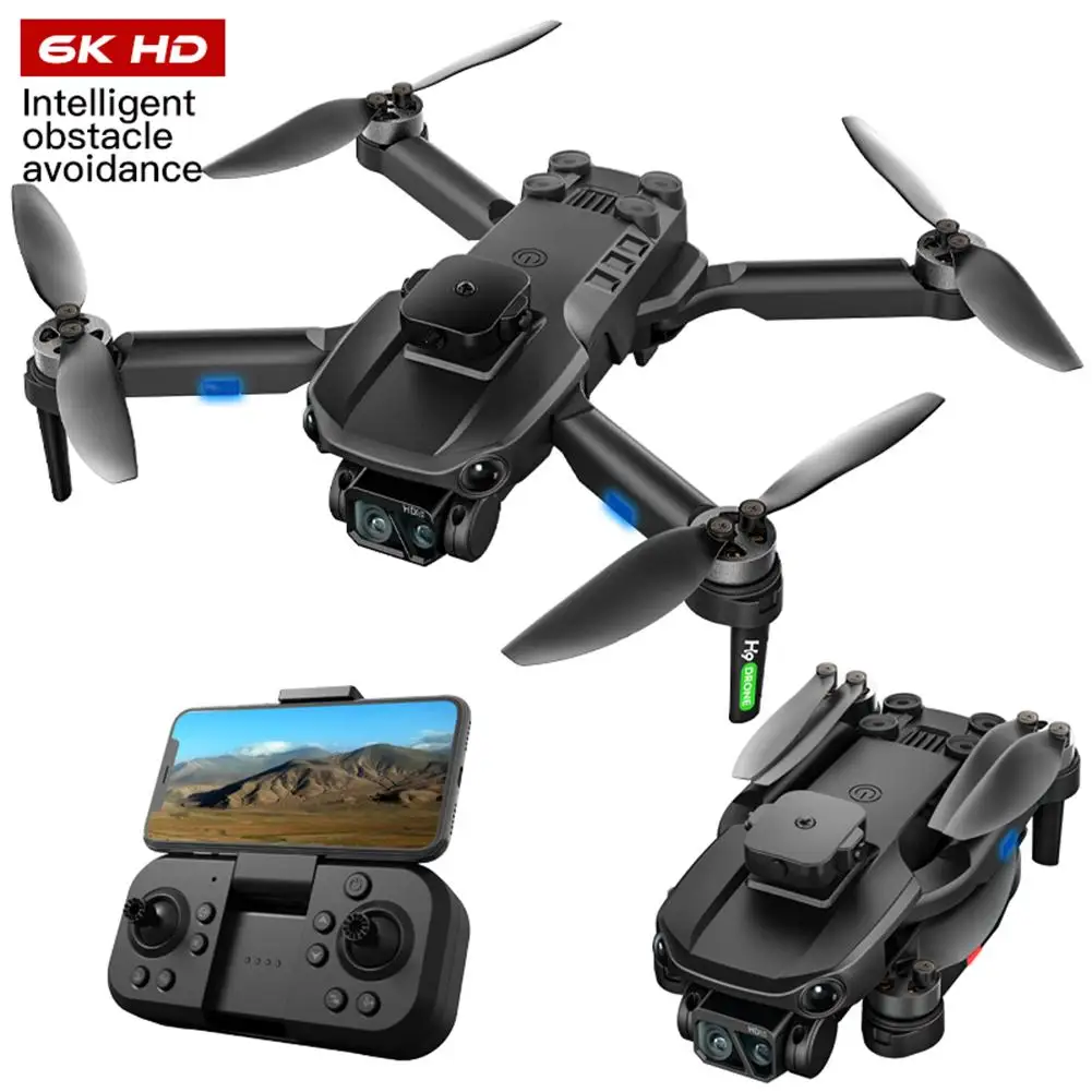Drone 6k Professional Hd Dual Camera H9 Brushless 360° Obstacle Avoidance Wi - £51.69 GBP+