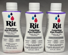 Rit ColorStay Dye Fixative Locks In Color To Reduce Fading NEW 3 Pack 8 oz Each - £11.65 GBP