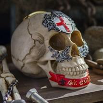 Ebros Knights of The Round Table King Arthur Skulls Sir Galahad Skull Fi... - $24.99