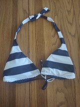 Navy Stripe Size Medium Bikini Top - £18.68 GBP