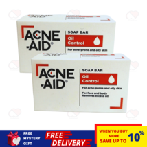 2Box ACNE-AID Face &amp; Body Soap Bar Oil Control For Acne Prone and Oily S... - £25.78 GBP