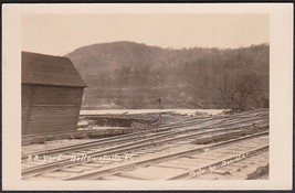 Bellows Falls, VT RPPC ca. 1920 Photo Postcard - Railroad Yard - £13.86 GBP