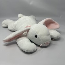 Vintage 1997 Ty Clover the Bunny Pillow Pal 15&quot; Plush White Embroidered ... - $12.82