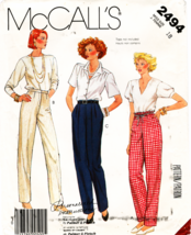 Misses PANTS 1985 McCall&#39;s Pattern 2494 Size 18 UNCUT - $12.00