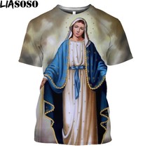 Our Lady Of Guadalupe Virgin Mary The Madonna Religious Graphic T-Shirt Hip Hop  - £68.85 GBP