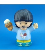 Fisher Price Little People Asian Girl Figure Holding Ice Cream Black Hai... - £7.06 GBP