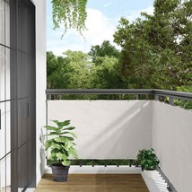 vidaXL Balcony Privacy Screen White 393.7x29.5&quot; PVC - €101,56 EUR