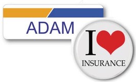ADAM From Progressive Insurance Halloween Costume Name Badge Tag pin Fastener &amp;  - £14.33 GBP