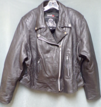 Leather King Motorcycle Jacket with zip-out liner Womenn&#39;s Size 5XL - £78.17 GBP