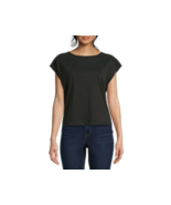 Avia Women&#39;s Cap Sleeve Crew Neck T-shirt Black Soot Size 2XL (20) - $22.21 CAD