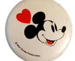 1970s Walt Disney Productions Topolino Cuore 2.9cm Pinback Bottone - £5.72 GBP