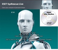 Eset System Rescue Live Boot Cd Latest Version 2022 Same Day Shipping - £7.67 GBP