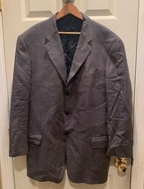 Joseph Abboud Men’s Sports Jacket Size 46R Charcoal Grey Silk Wool Used - £23.80 GBP