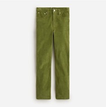 New J Crew Women Moss Green Vintage Wash Corduroy Pants Slim Straight Size 26 - £47.20 GBP