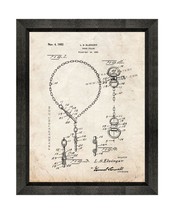 An item in the Art category: Choke Collar Patent Print Old Look with Beveled Wood Frame