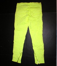 New $423 Womens J Brand Designer Christopher Kane Crinkle Neon Yellow 28 Jeans  - £338.28 GBP