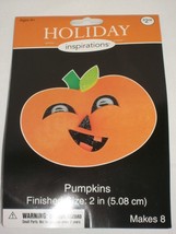 Holiday Inspirations Craft Halloween 2&quot; Pumpkins Foamies Kit Foam Kid - £9.58 GBP