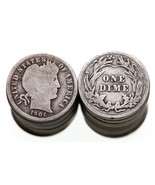 1892-1916 Barber dime roll in good + condition, 50 pieces, various dates... - €201,50 EUR