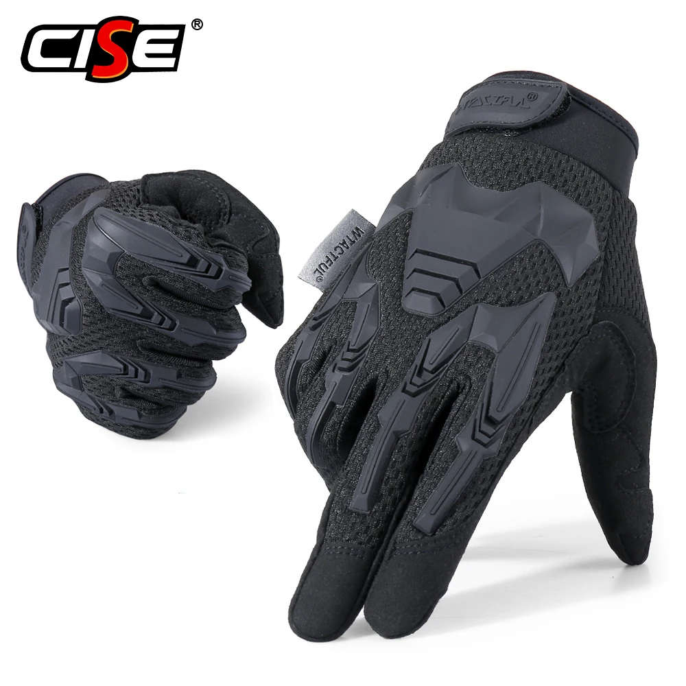 Motorcycle Full Finger Gloves Rubber Protective Gear Enduro Racing Biker Riding - £20.86 GBP+