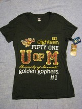 Universidad De Minnesota Camiseta Vintage Dorado Gophers Est 1851 de Mujer - £105.55 GBP