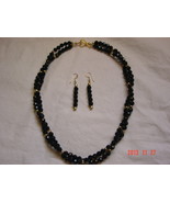 Sublime Black and Gold Glass Necklace - £15.71 GBP