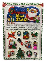 Vintage Christmas Puffy Stickers Vinyl Stick On Scrapbooking NOS Self Sticking - £11.91 GBP