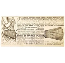 Seeley Rubber Hernia Support 1885 Advertisement Victorian Quack Medical ... - £10.65 GBP