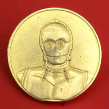 C3PO Star Wars Metal Coin Lucasfilm 2005 Gold Tone - $9.95