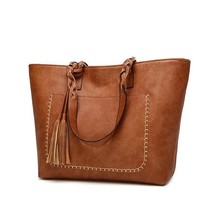 Der bag leather pu fashion women tote bags causal female handle handbags large capacity thumb200