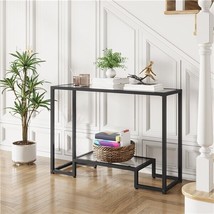 Modern Entryway Accent Glass Table Easy Assembly For Hallway, Sofa Living Room - £104.88 GBP