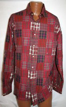 Vintage Polo Ralph Lauren Patchwork Plaid Regent Button Down Shirt 17.5 Xl - £77.57 GBP