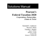 Solution Manual for Pearson&#39;s Federal Taxation 2020 Corporations, Partne... - $337.44 MXN