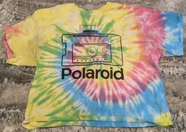 Polaroid Juniors M Medium Ladies Rainbow Tie Dye T-Shirt Short Sleeve Yellow - £9.55 GBP