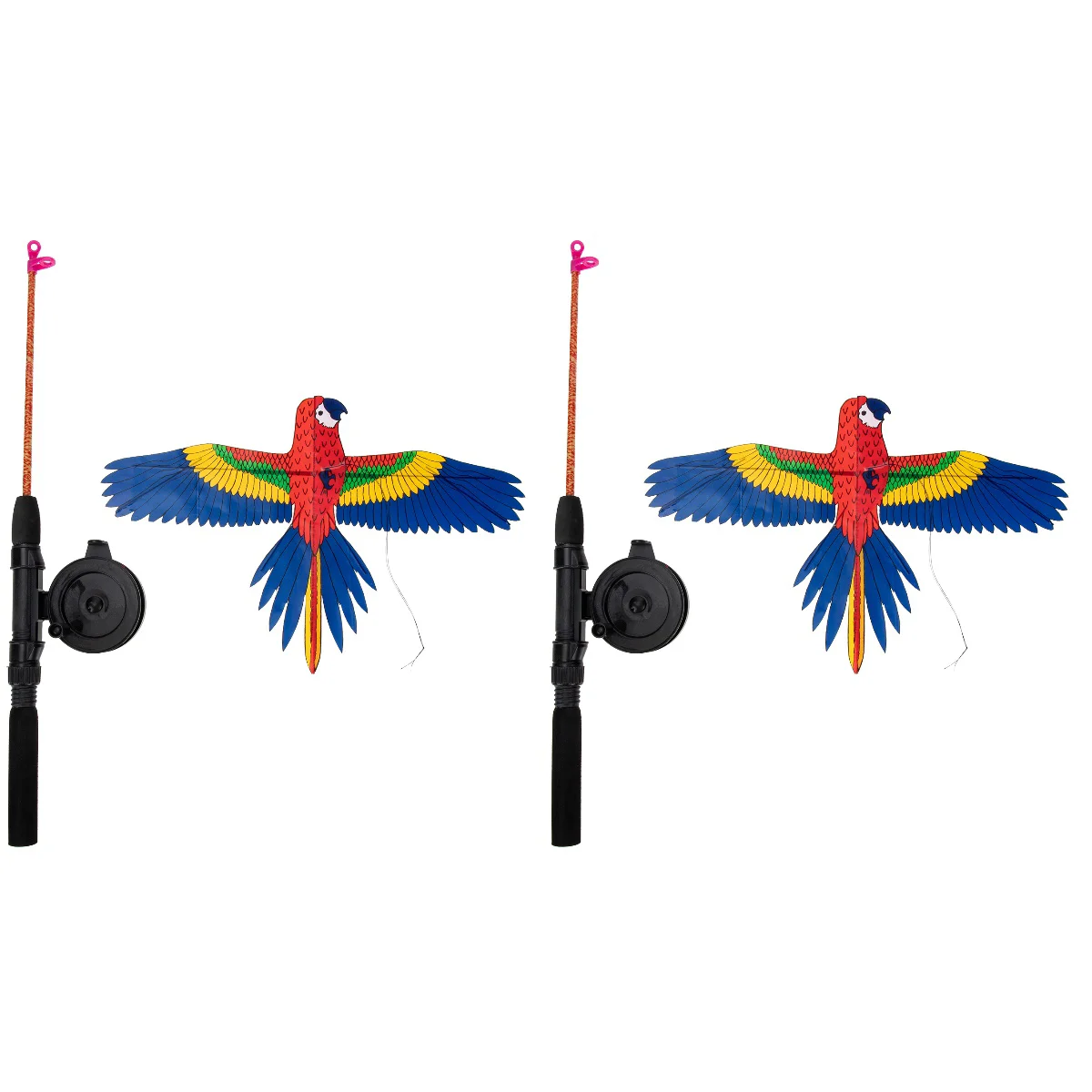 2 Sets  of Outdoor Cartoon Kite Children Garden Kite Toy Fishing Rod Dynamic - £12.00 GBP