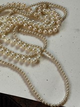 Vintage Lot of Cream Faux Pearl Bead Various Length Necklace – 18 to 60 inches - £11.93 GBP