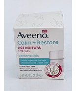 Aveeno Calm Restore Age Renewal Eye Gel Sensitive Red Skin Fragrance Fre... - $20.95 CAD
