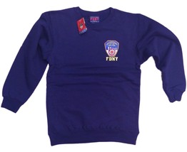 FDNY Sweatshirt Mens Crewneck Shirt Navy Blue Fireman Gift - £25.41 GBP+