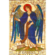 Archangel Gabriel – Print based on a Stained Glass Window– Art Nouvea - £8.56 GBP+