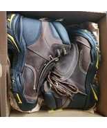 KEEN MT Vernon MET Waterproof Steel Toe Work Boots Men&#39;s Size 8 EE Brown - £116.77 GBP